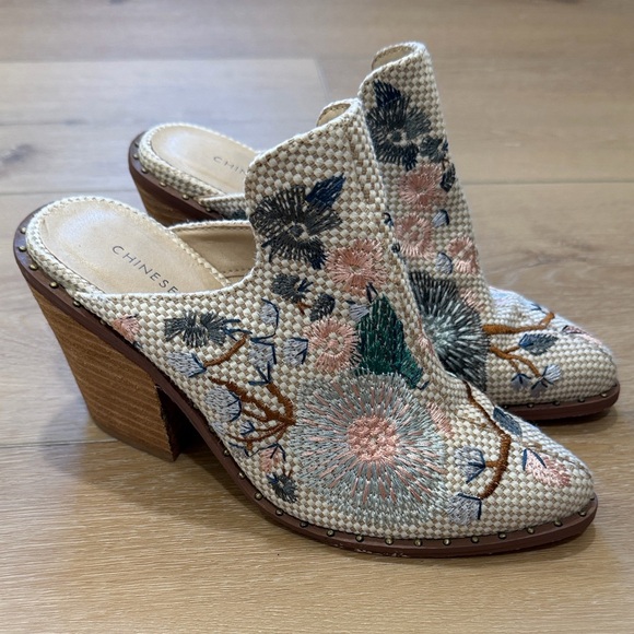 Chinese Laundry Shoes - Chinese Laundry Floral Embroidered Mules